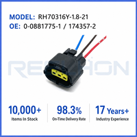 Connecteur automobile étanche à 3 broches avec pigtail jaune pour VW BMW, référence 70316Y-1.8-21 0-0881775-1 174357-2