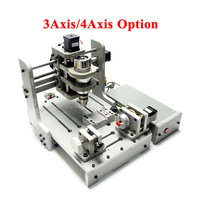 Router Cnc Mini Diy 2030 Usb 4 Sumbu 300W, untuk Kit Peralatan Chuck Cnc Bor Pengontrol Mach3 Plastik Pcb Logam Penggilingan Pengukir