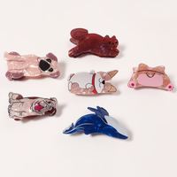 Mignon grand Western acrylique accessoire dessin animé océan requin pour animal de compagnie chat et chien pince à cheveux pour cheveux épais Style doux