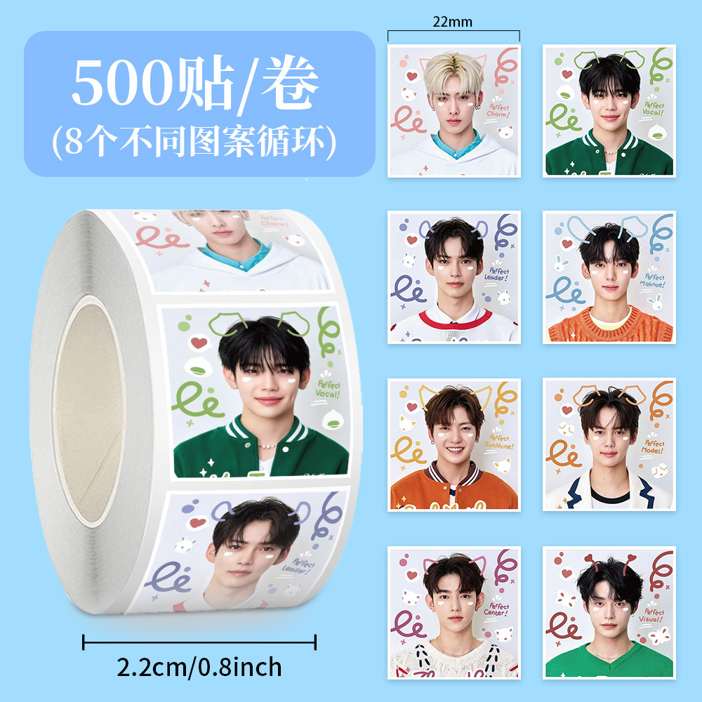 Autocollants polaroid Zerobaseone-500 autocollants/rouleau