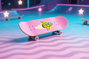 เทปกันลื่นสำหรับสเกตบอร์ดกระดาษทรายพิมพ์ลายสีสันสดใส - Product Image 5