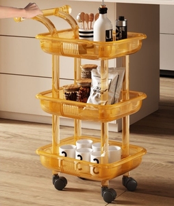 Wss Sober White3 Tier Salon <b>Trolley</b> Cart Stylists Real Personal Assistant Black Deluxe Plastic Beauty Salon <b>Trolley</b> - Product Image 5