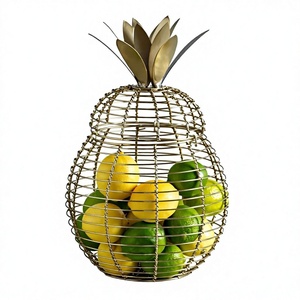 Modern Stainless Steel Wire Fruit <b>Basket</b> Round Metal Storage Bowl for Kitchen Dining <b>Table</b> Countertop Organizer - Product Image 2