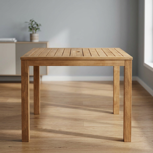 Square <b>Dining</b> <b>Table</b> Eco-Friendly Waterproof Minimalist Design Modern Solid Wood <b>Top</b> Legs Stable Assembled <b>Dining</b> Room Furniture - Product Image 3