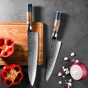 Cuchillo de Chef de Acero de Damasco de 67 Capas, Estilo Tradicional con Resina de Piñón de Pino, Ambidiestro, Sostenible, Venta al por Mayor - Kiritsuke Butcher - Product Image 3