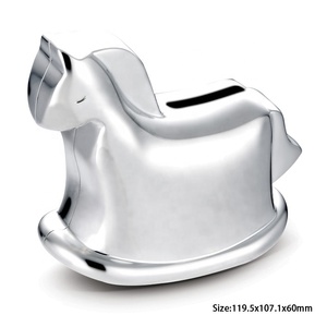<span class=keywords><strong>Tirelire</strong></span> de <span class=keywords><strong>cheval</strong></span> plaqué argent au design mignon <span class=keywords><strong>Tirelire</strong></span> en métal pour enfants <span class=keywords><strong>Tirelire</strong></span> de <span class=keywords><strong>cheval</strong></span> pour bébé Cadeaux cadeau de douche - Product Image 3
