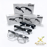 Lunettes Intelligentes AIMB-G7 AI, Vidéo HD 1080P 8MP, Anti-tremblement, Demi-cadre Métallique, Enregistrement Vocal, Traduction, Transmission Wi-Fi avec Type-C