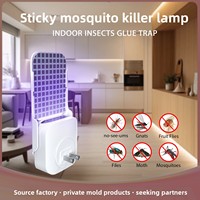 Piège à insectes collant non toxique OEM avec lumière LED UV violette, piège à colle hautement efficace, anti-moustiques domestique à brancher