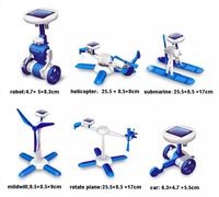 Nouveaux jouets scientifiques multifonctionnels pour enfants, bricolage, 6 en 1, kit solaire éducatif, jouet robot solaire STEM