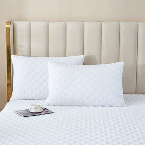 Özelleştirilmiş beyaz pamuk kapitone fermuarlı yastık kılıfı su geçirmez yastık koruyucu - Product Image 2