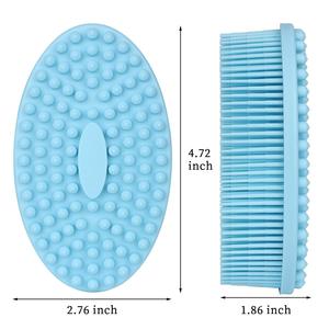 Éponge exfoliante en silicone pour le corps, brosse de massage pour la douche, nettoyant pour la peau, brosse de nettoyage pour le bain moussant - Product Image 2