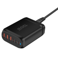 Chargeur USB C 120W Type C PD 65W GaN Charge Rapide Multiple 6 Ports Station de Chargeur de Bureau pour iPhone iPad Tablette et Ordinateur Portable