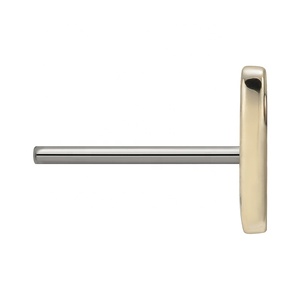 14KT ใหม่ giometal ผีด้านบนสีเหลืองทองเจาะ earringstragus จมูกเครื่องประดับ Threadless หรือเกลียว - Product Image 6
