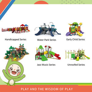 Aire de jeux extérieure commerciale sur le thème de la jungle, combinaison de toboggans, toboggans multiples, équipement de jeu pour enfants robuste, parcs, <span class=keywords><strong>parc</strong></span> sportif - Product Image 4