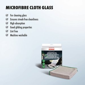 Chiffon en microfibre pour vitres de grande qualité, sans peluches, 3 pièces, pour des fenêtres et des miroirs sans traces - Product Image 2