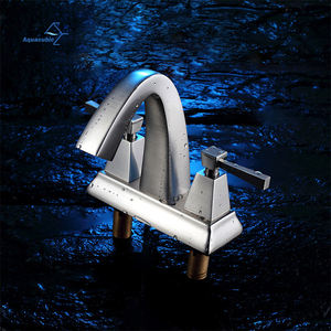 Salle de bain américaine Salle de bain Centerset Lavabo en laiton brossé <span class=keywords><strong>Robinets</strong></span> de lavabo UPC - Product Image 2