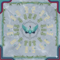 Tapis de table de mahjong de style chinois en forme de paon, en boue de diatomée, résistant aux taches, résistant à l'usure, absorbant l'eau, facile à nettoyer, pour le jeu