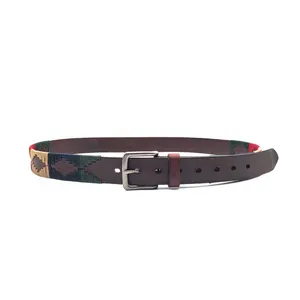 Manufacturers custom Casual pu leather equestrian sports multi-color optional embroidered woven belt leather belt for men