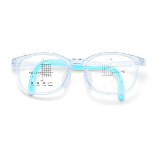 Montures de lunettes ovales pour enfants Danyang TR90 1716 avec verres en résine, confortables, monture intégrale légère et plaquettes de nez ajustables - Product Image 1