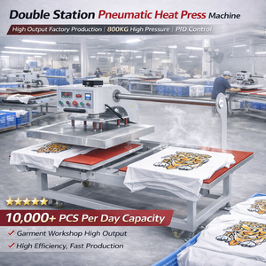 Máquina de Prensa de Calor Neumática de Doble Estación 40x60cm con Deslizamiento Dual para Transferencia de Calor <span class=keywords><strong>Industrial</strong></span> en Fábricas de Prendas y Sublimación DTF - Product Image 3