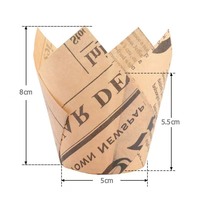 Fournisseur professionnel papier doublé tulipe pour la cuisson de muffins sulfurisés de qualité alimentaire