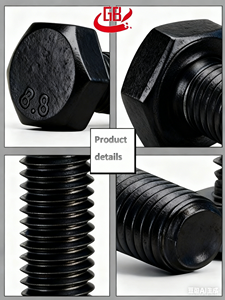 Nhà máy trực tiếp Bolt Nut Đen oxide Hex đầu bu lông ốc vít cường độ cao, bu lông cường độ cao, 8.8, <span class=keywords><strong>10.9</strong></span>, 12.9 - Product Image 3