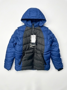 Veste matelassée à capuche pour enfants de 6 à 16 ans, couleur contrastée, épaisse et chaude, fermeture éclair, pour garçons et filles - Product Image 4