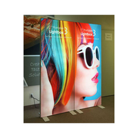 Expositor de Tela Retroiluminado con Caja de Luz LED de Doble Cara, Directo de Fábrica, para Ferias Comerciales, con Impresión Personalizada