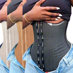 Ann Cherry Corsetto Modellante in Lattice a Torso Corto a Forma di W con 25 Stecche Elastiche Sottogirovita, Eco-Friendly, Brucia Grassi - Product Image 4