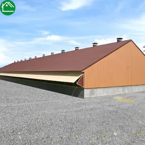 Prefab steel structure poultry farm using house free design