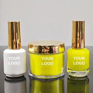 Kit 3 en 1 HEMA Free Vegan Semi Permanent Gel Match Acrylic Dip Powder y Polish Color Set profesionales para <span class=keywords><strong>uñas</strong></span> - Product Image 1