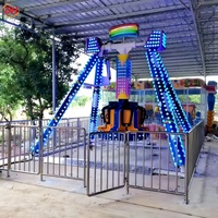 Manège Mini Pendule Frisbee à 6 Places, Thème Divertissant Marteau Météore, pour Parc d'Attractions et Fête Foraine, Prix Abordable, À Vendre