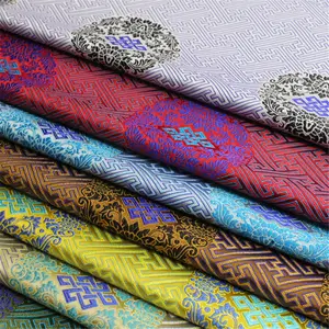 Оптовая продажа из Китая, модная традиционная жаккардовая линия, Красивая цветная парчовая ткань для обивки дивана