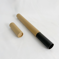 Tube d'expédition cylindrique 100% écologique fait main de haute qualité en papier kraft naturel personnalisé, fin, pour affiches, recyclable et durable