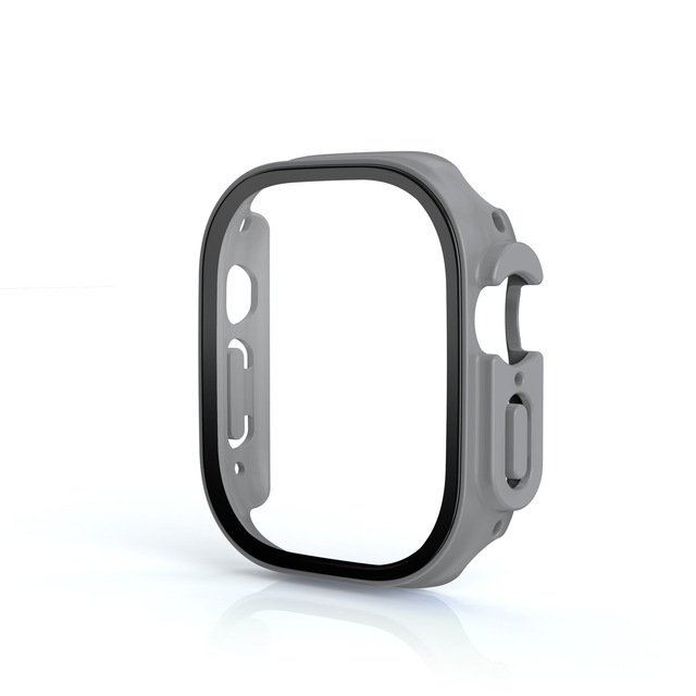 2 in 1 360 Degree Full Watch Glass Cover Watch Screen Protector case for apple Iwatch Series 7 6 5 SE