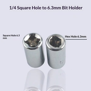 Adaptador de orificio cuadrado para cabeza hexagonal, adaptador de llave voladora grande, mango hexagonal, punta de destornillador de 6.35mm - Product Image 1