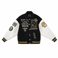 Blouson d'hiver personnalisé style streetwear, épais et chaud, 100 % polyester, vêtements de type Letterman pour groupes universitaires, fournisseur en gros pour commandes en vrac