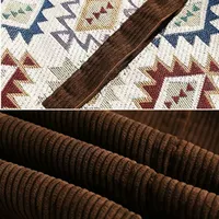 Vestes pour hommes LAYENNE, veste bomber en velours côtelé vintage japonaise pour hommes, veste varsity à motifs ethniques patchwork pour femmes, unisexe