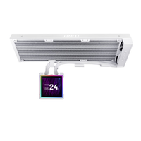 Nouveau refroidisseur d'eau pour processeur HydroShift II en aluminium LCD-S sans ventilateur, écran LCD IPS de 3,4 pouces, 60 Hz, support de roulement fluide DIY, compatible LGA1700 LGA1851/AM4 AM5