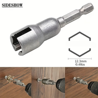 Clé à douille pour vis papillon fendue, clé à douille pour tournevis électrique, clé à douille à poignée hexagonale pour trou papillon