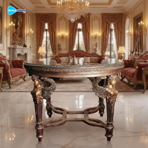 Escultura de Cabeza de León de Bronce Europeo de Lujo, Diseño de Columna Barroca, Fundición para Decoración de Sala de Estar Interior Real - Product Image 5