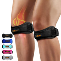 Genouillères personnalisables avec logo, sangle réglable, support rotulien, stabilisateur du tendon rotulien pour le genou de l'athlète