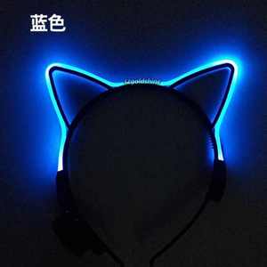 Diadema con orejas de gato LED al por mayor, <span class=keywords><strong>banda</strong></span> para el pelo con luz luminosa y efecto intermitente para Halloween, Navidad, Año Nuevo - Product Image 3