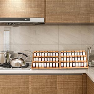 Bamboo Tiered <strong>Spice</strong> <strong>Rack</strong> for <strong>Countertop</strong> <strong>Spice</strong> Organizer for Pantry Cabinet <strong>Spices</strong> <strong>Rack</strong> - Product Image 3
