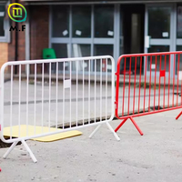 Barrière de contrôle des foules de 4 pieds, panneau de clôture de sécurité piétonne en acier galvanisé soudé pour événements, fabricant OEM