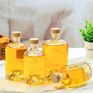 Özel Boş Çevre Dostu 100ml-750ml Likör Rom Votka Tekila Brendi Viski Cam Şişeler Mantarlı - Product Image 3