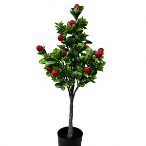 Plantes vertes artificielles de haute qualité pour les décorations de mariage en plein air, jardin, ficus, herbe, 80 cm, arbre à pommes en plastique populaire - Product Image 6