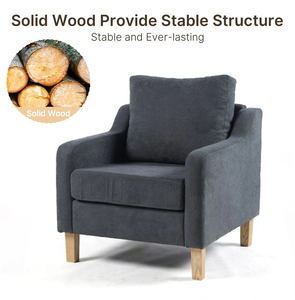 Offre Spéciale chaise d'appoint à cadre en bois massif de style moderne avec oreiller <span class=keywords><strong>lombaire</strong></span> épais doux <span class=keywords><strong>coussin</strong></span> de <span class=keywords><strong>fauteuil</strong></span> de canapé démontable de grande taille - Product Image 5