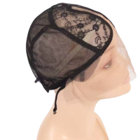 Meilleure vente femmes noir sans colle filet à cheveux chapeau perruque faisant armure Hairne réglable t-forme dentelle élastique maille cheveux cheveux Beaty Salon