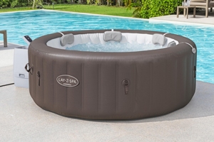 Novedad 2025 Bestway 6001S para Exterior 196x71cm 3-4 Personas Jacuzzi Spa Hinchable Redondo de PVC con Rociador de Ahorro Energético Dominican - Product Image 6